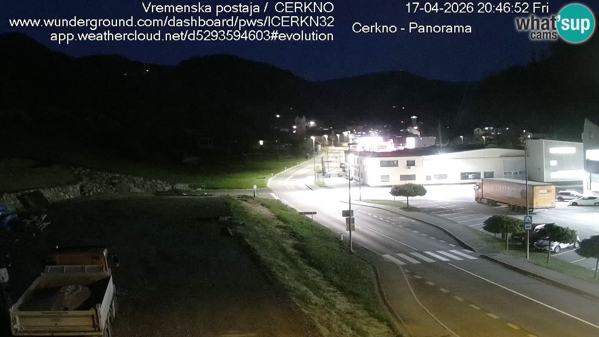 Cerkno city entrance Live Webcam