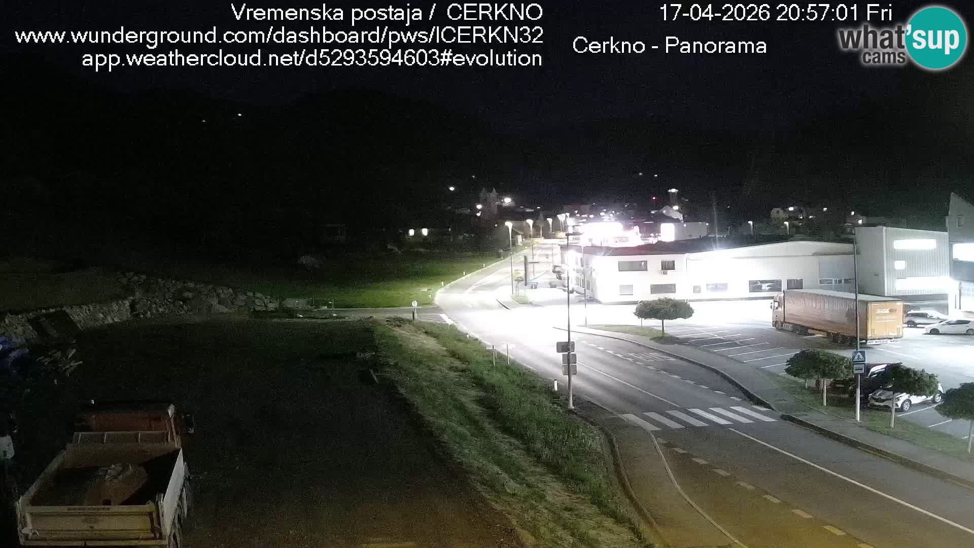 Webcam en direct – Entrée de la ville de Cerkno