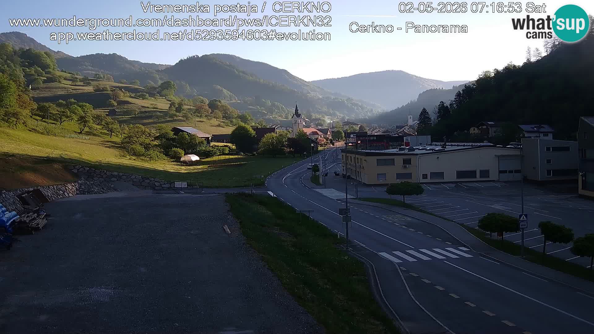Cerkno city entrance Live Webcam