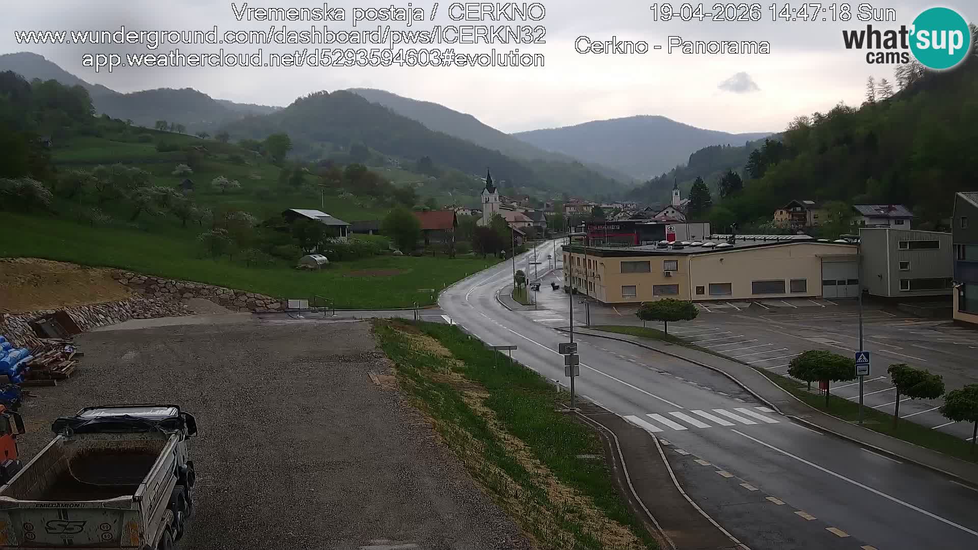 Cerkno city entrance Live Webcam