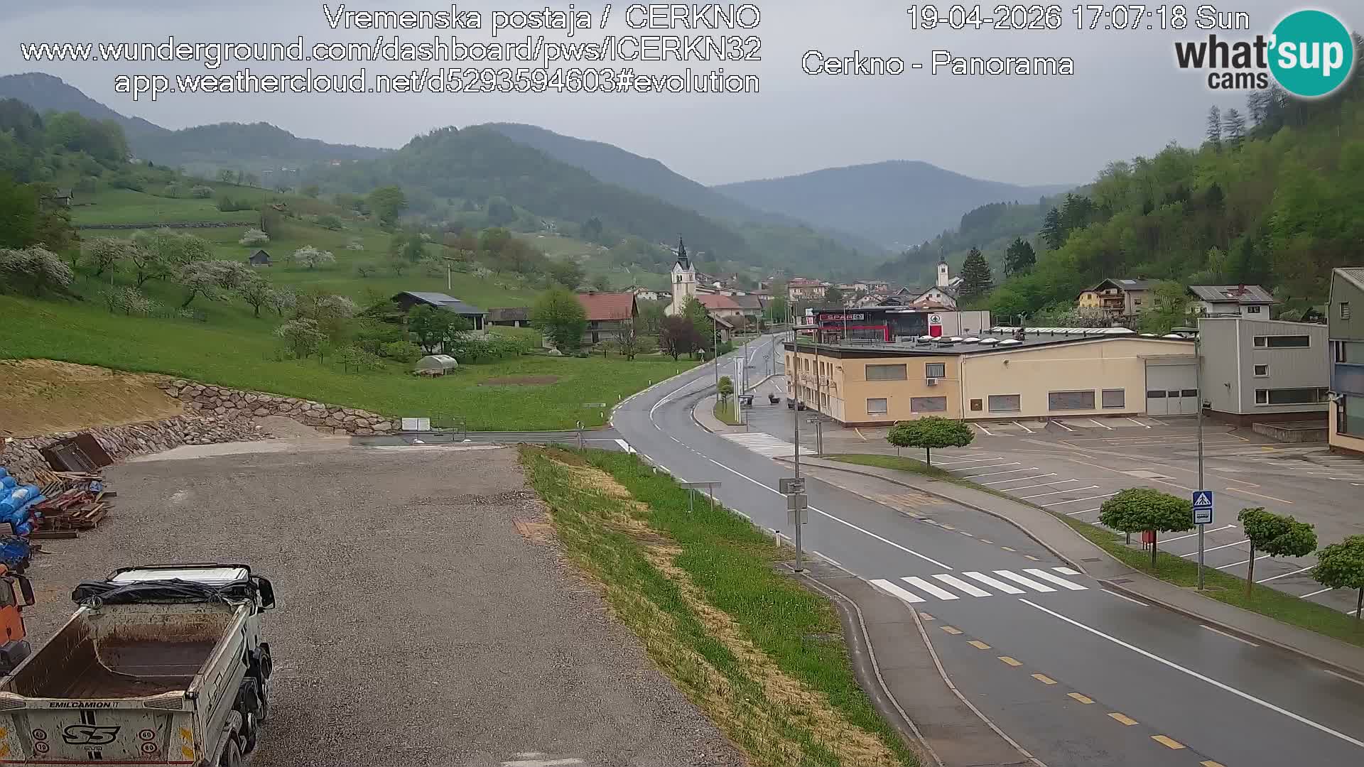 Cerkno city entrance Live Webcam
