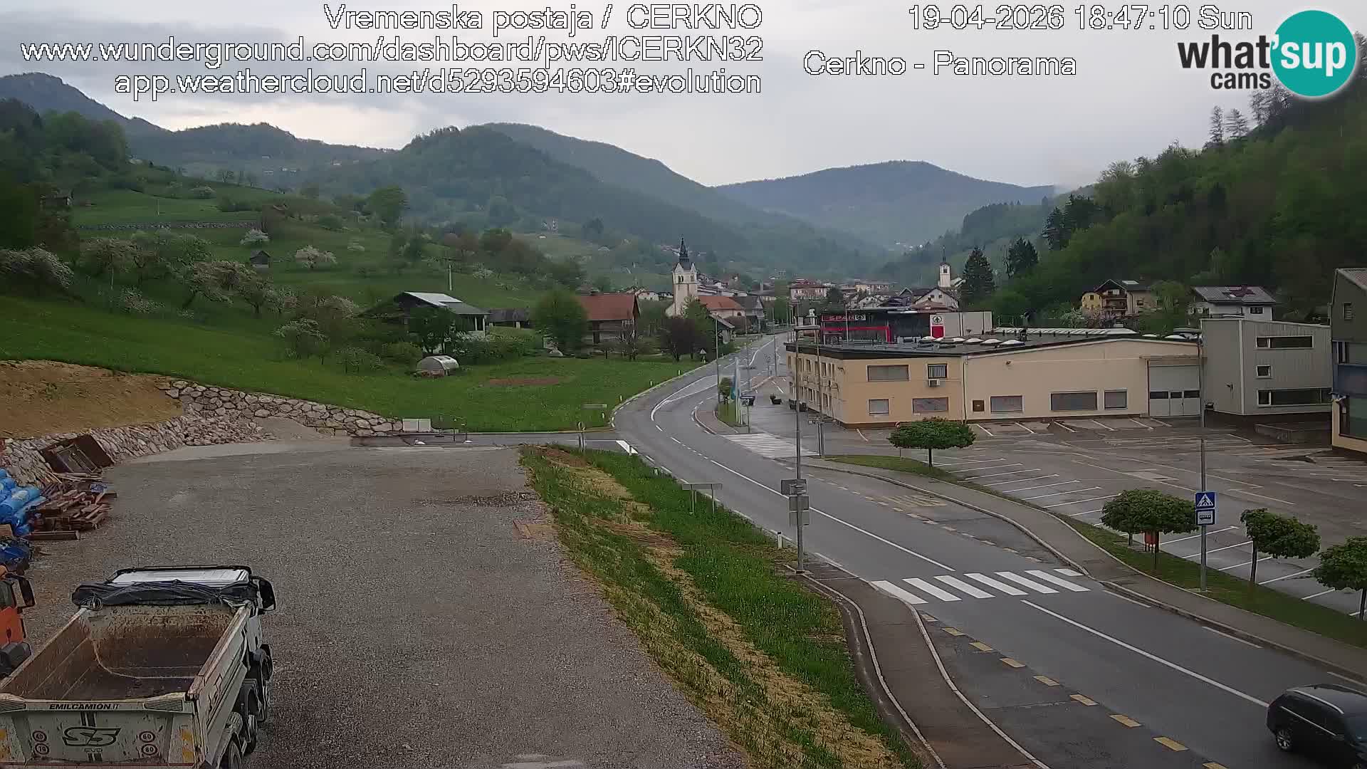 Cerkno city entrance Live Webcam
