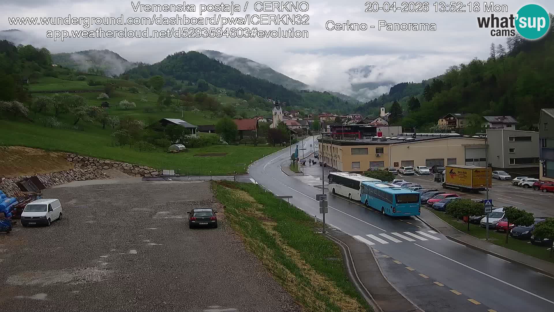 Cerkno city entrance Live Webcam