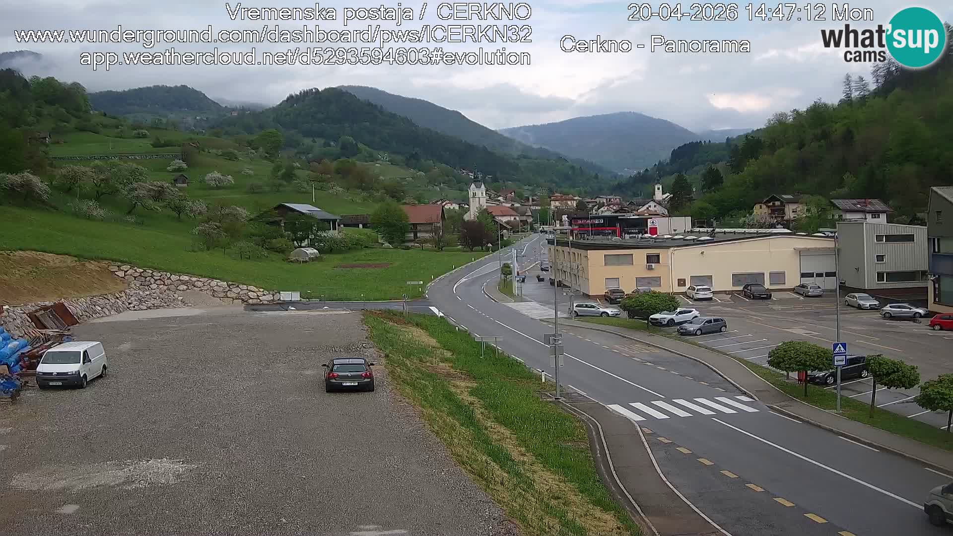 Cerkno city entrance Live Webcam