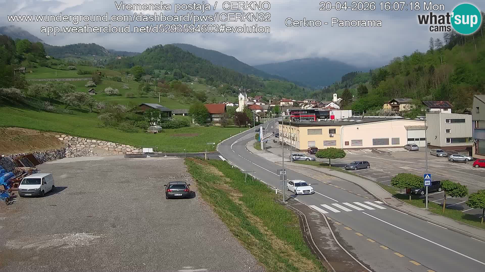 Cerkno city entrance Live Webcam