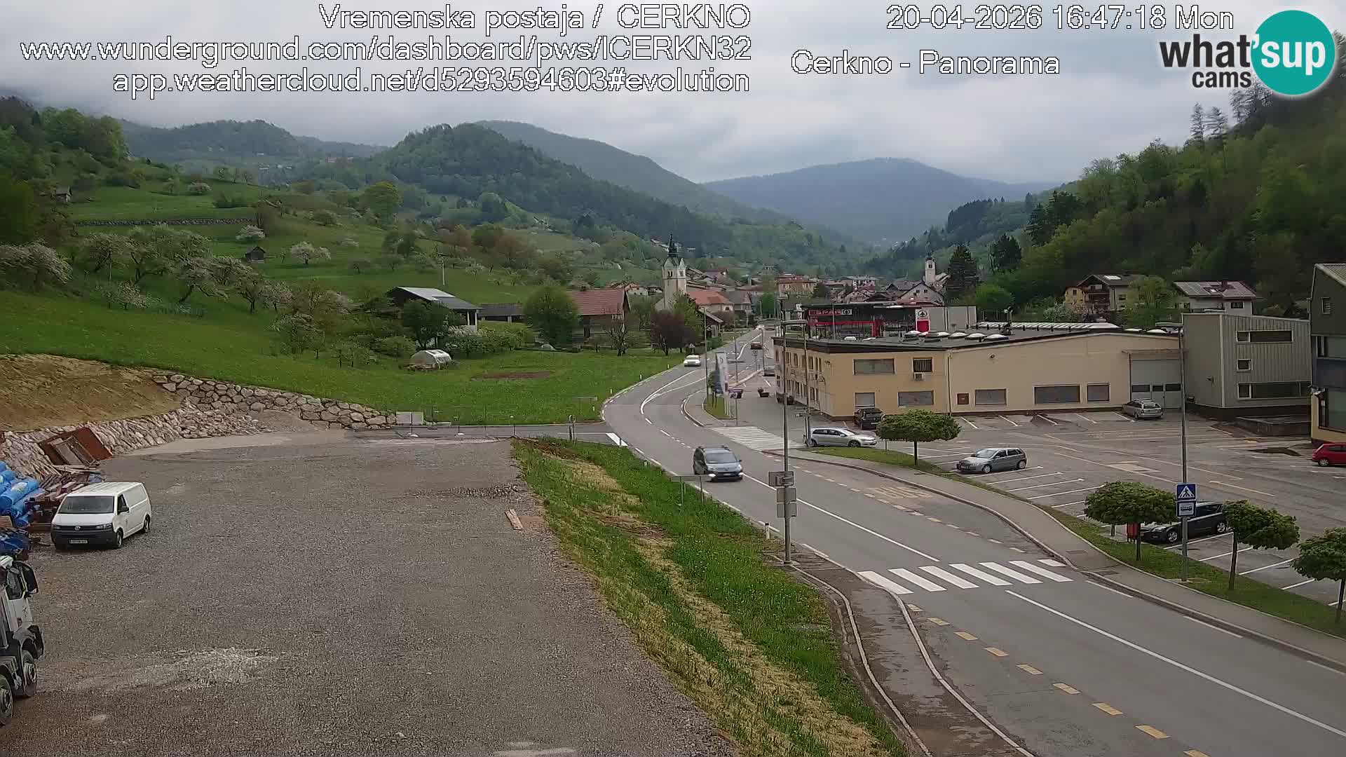 Cerkno city entrance Live Webcam