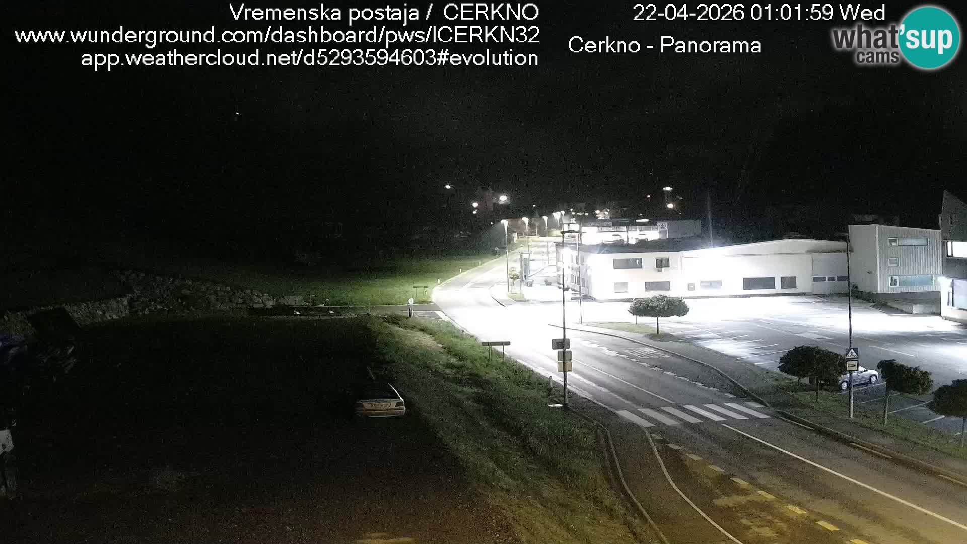 Webcam en direct – Entrée de la ville de Cerkno