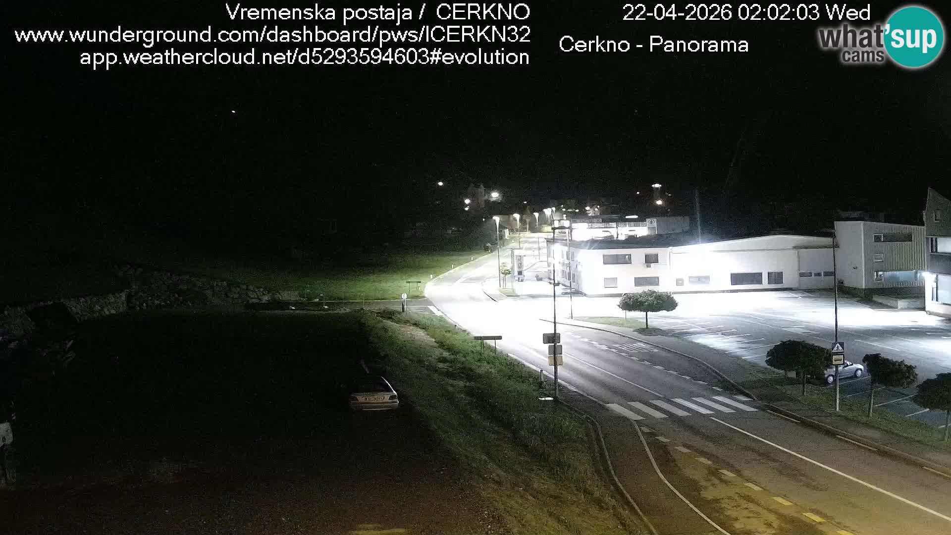Webcam en direct – Entrée de la ville de Cerkno