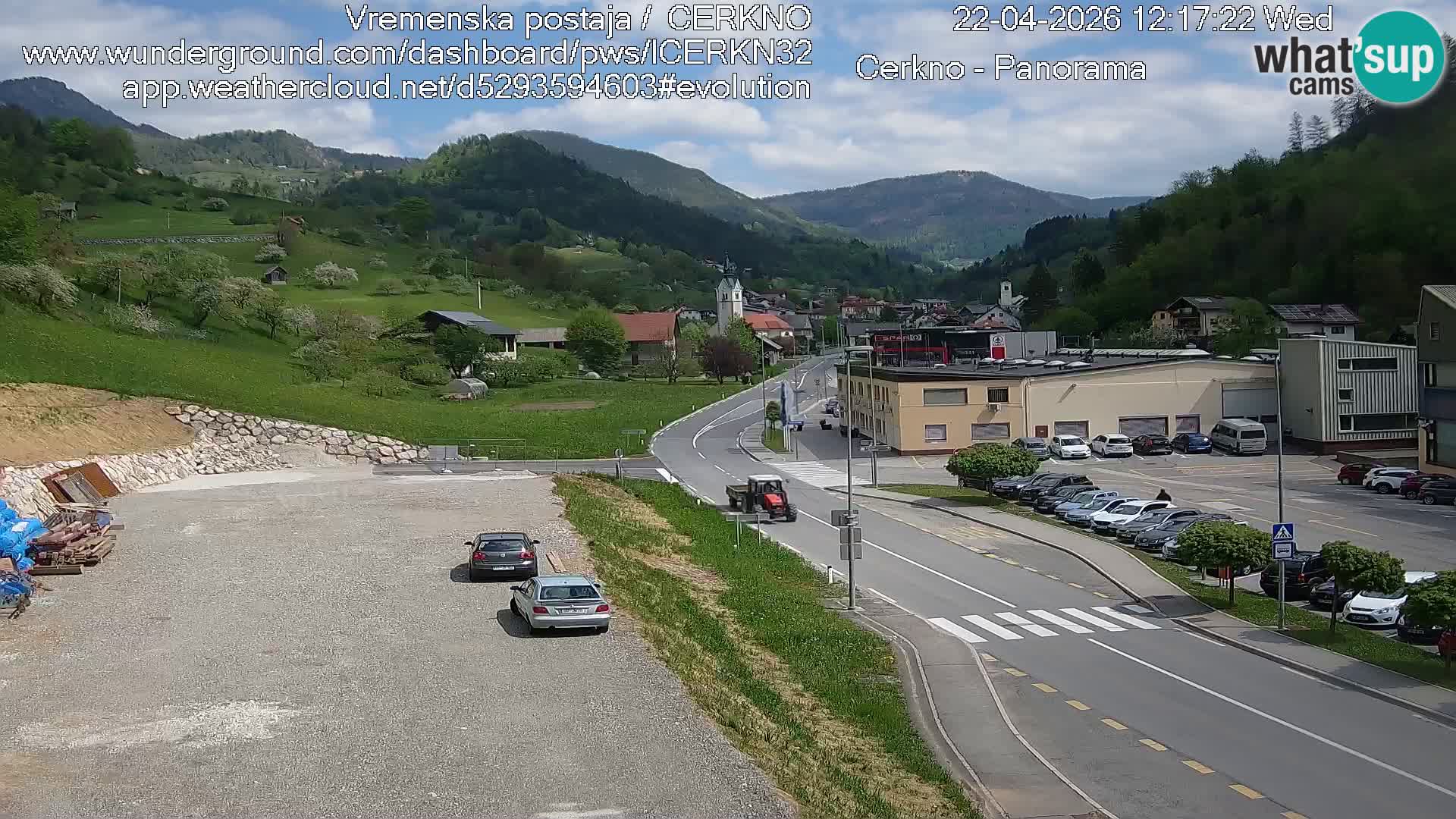 Cerkno entrada a la ciudad Webcam en vivo