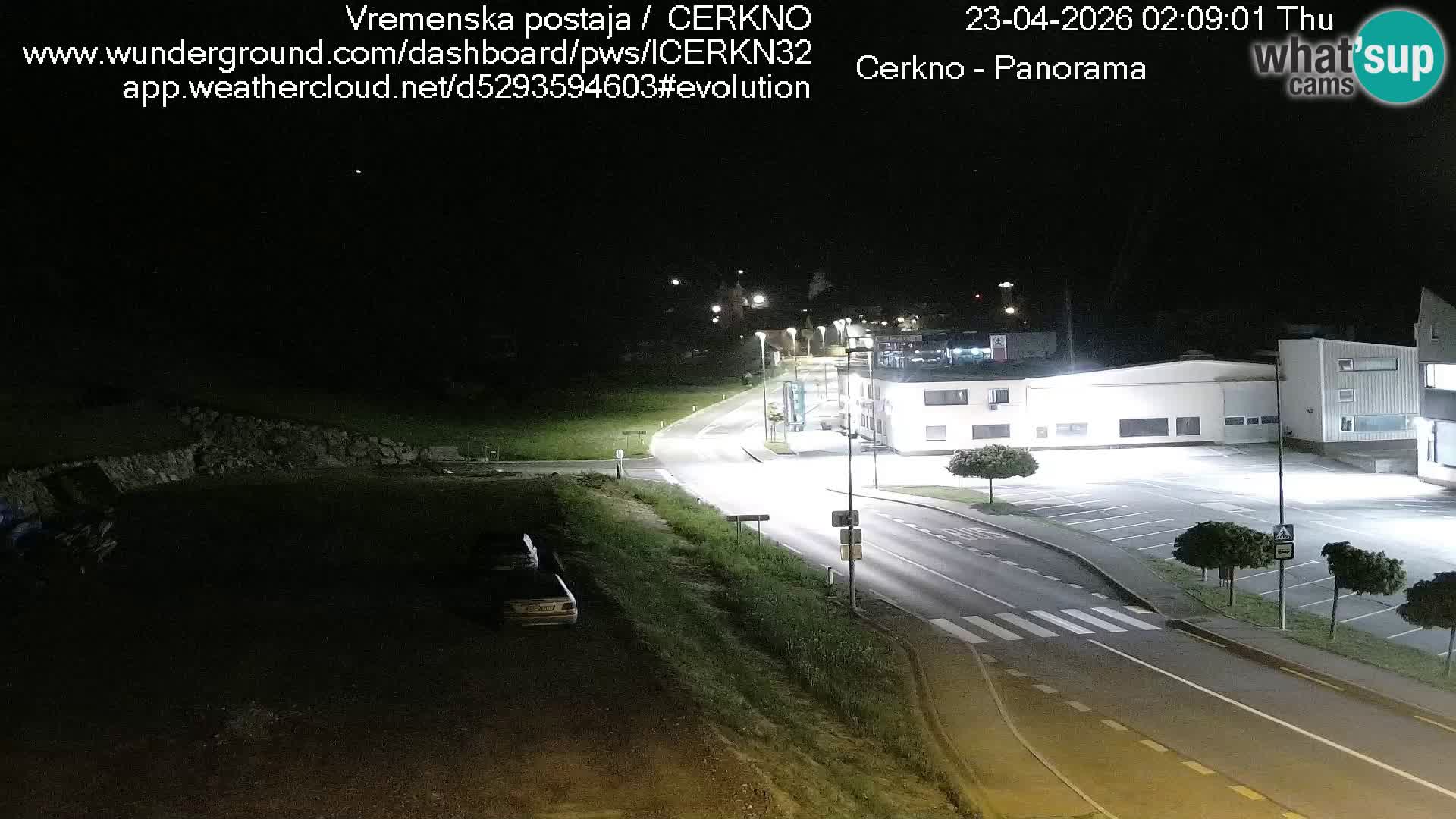 Cerkno city entrance Live Webcam