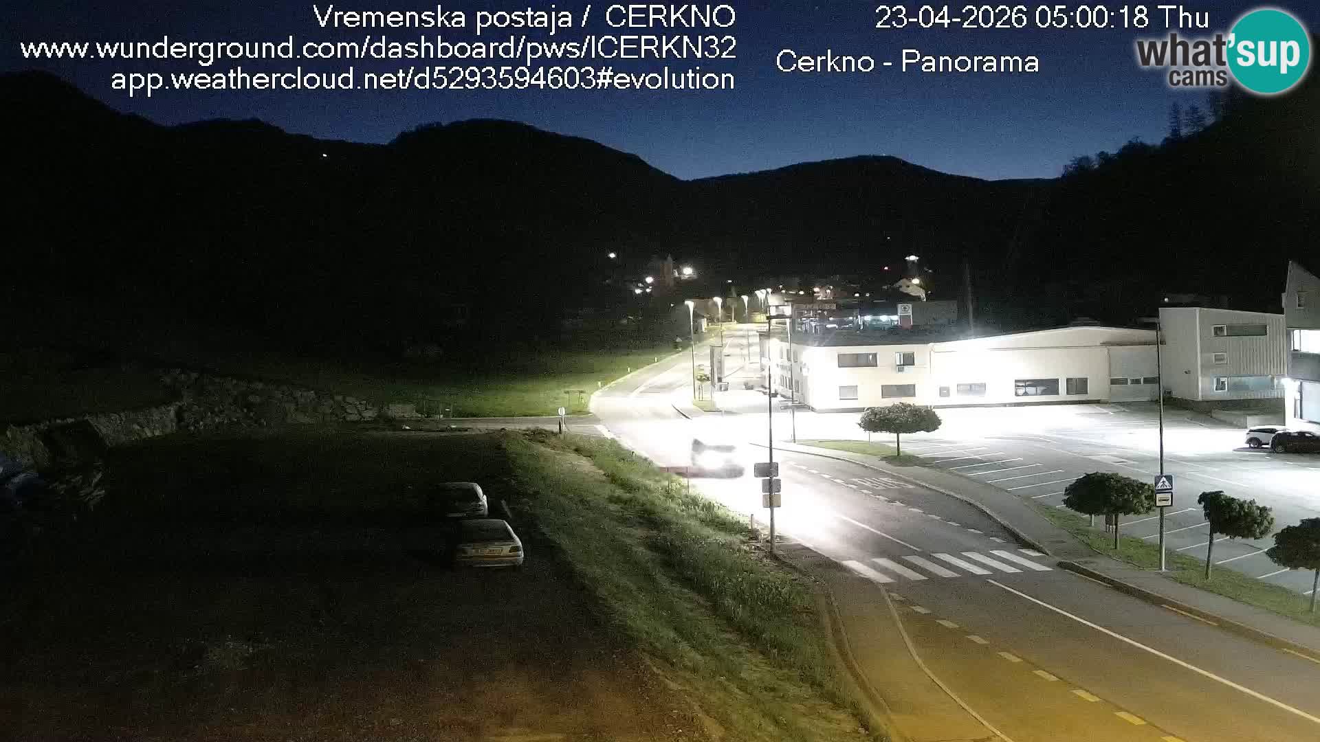 Cerkno entrada a la ciudad Webcam en vivo