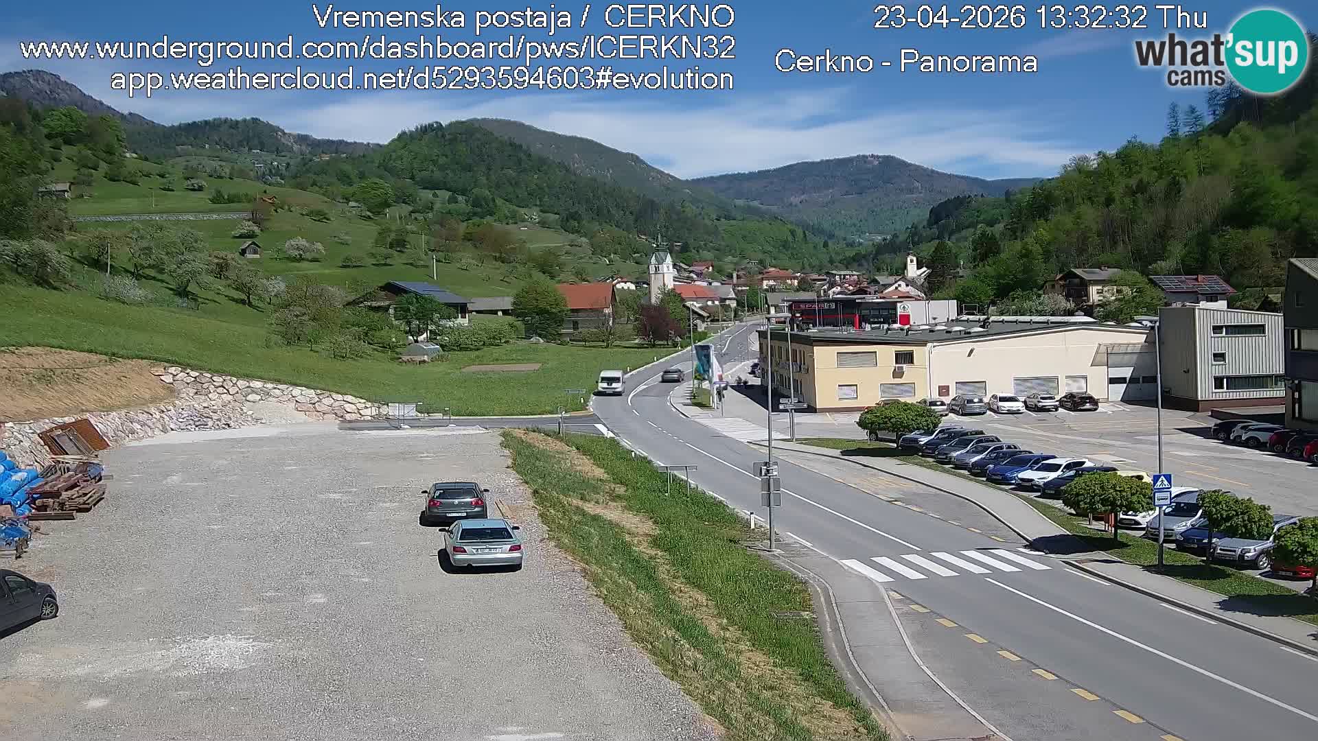 Cerkno city entrance Live Webcam