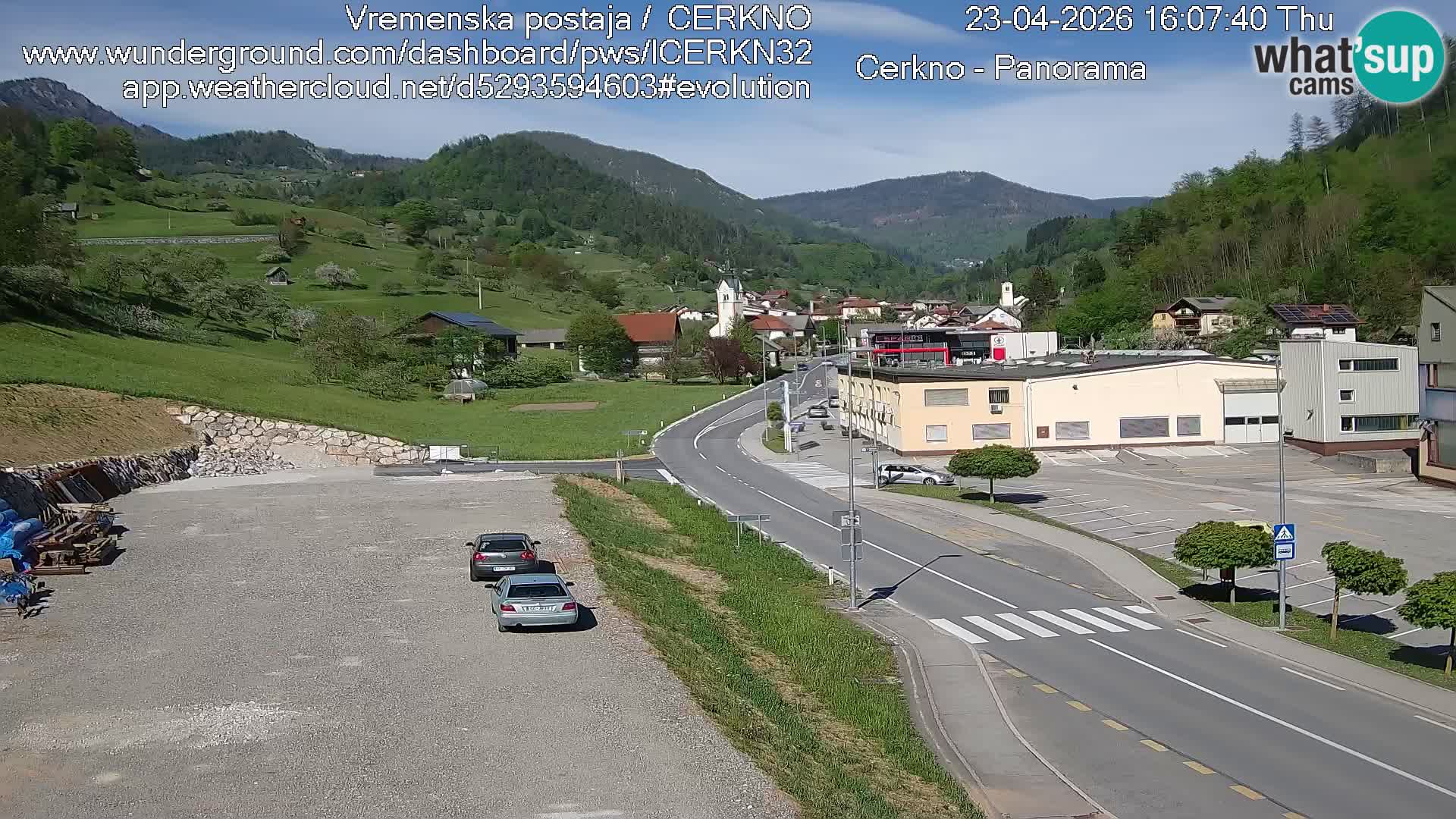 Cerkno city entrance Live Webcam