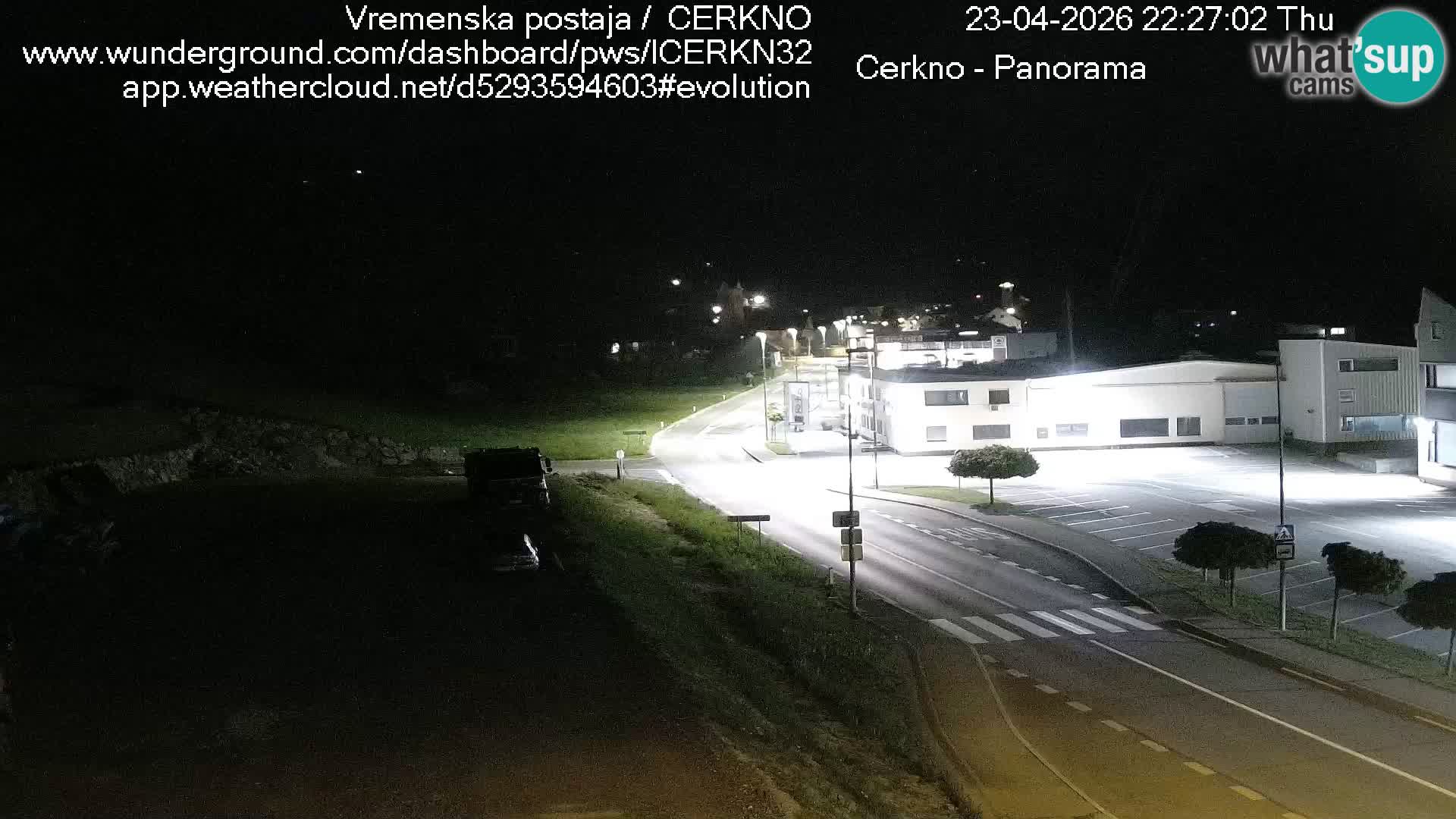 Cerkno city entrance Live Webcam