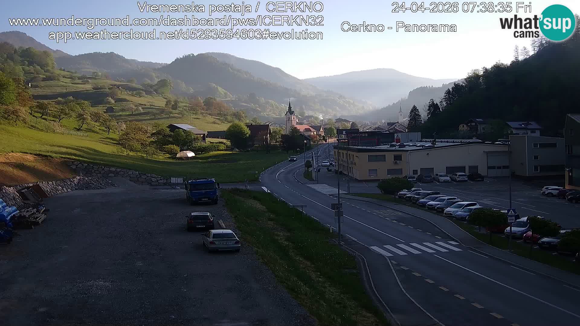 Cerkno city entrance Live Webcam