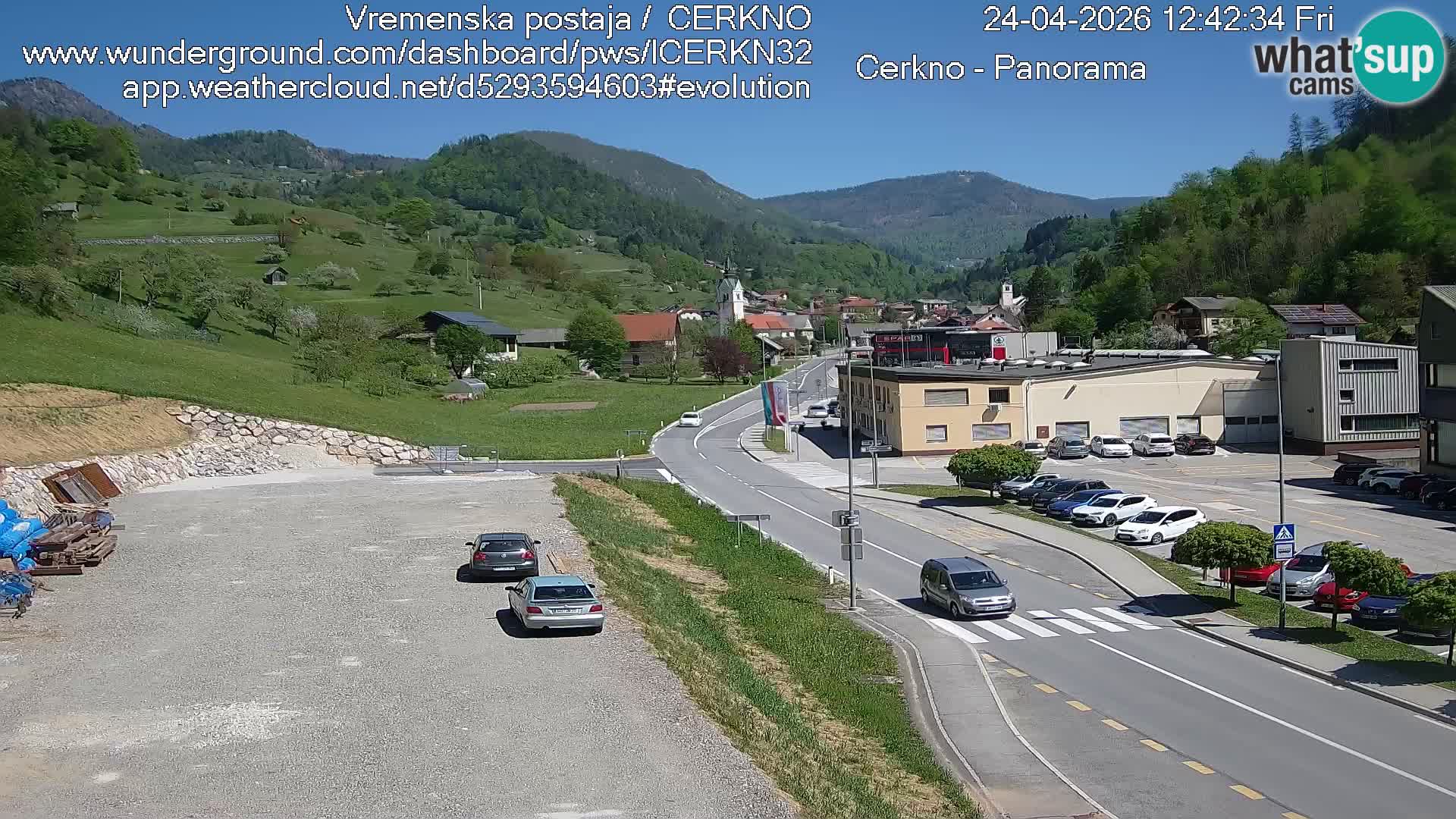 Cerkno entrada a la ciudad Webcam en vivo