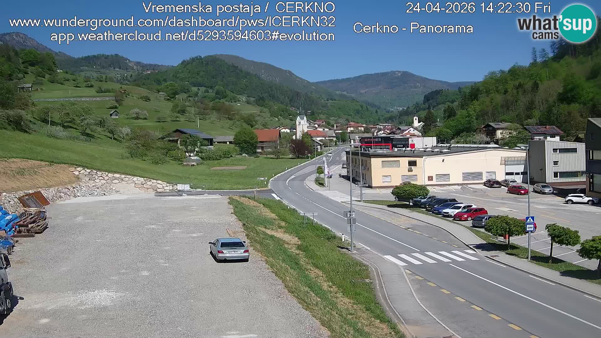 Cerkno entrada a la ciudad Webcam en vivo