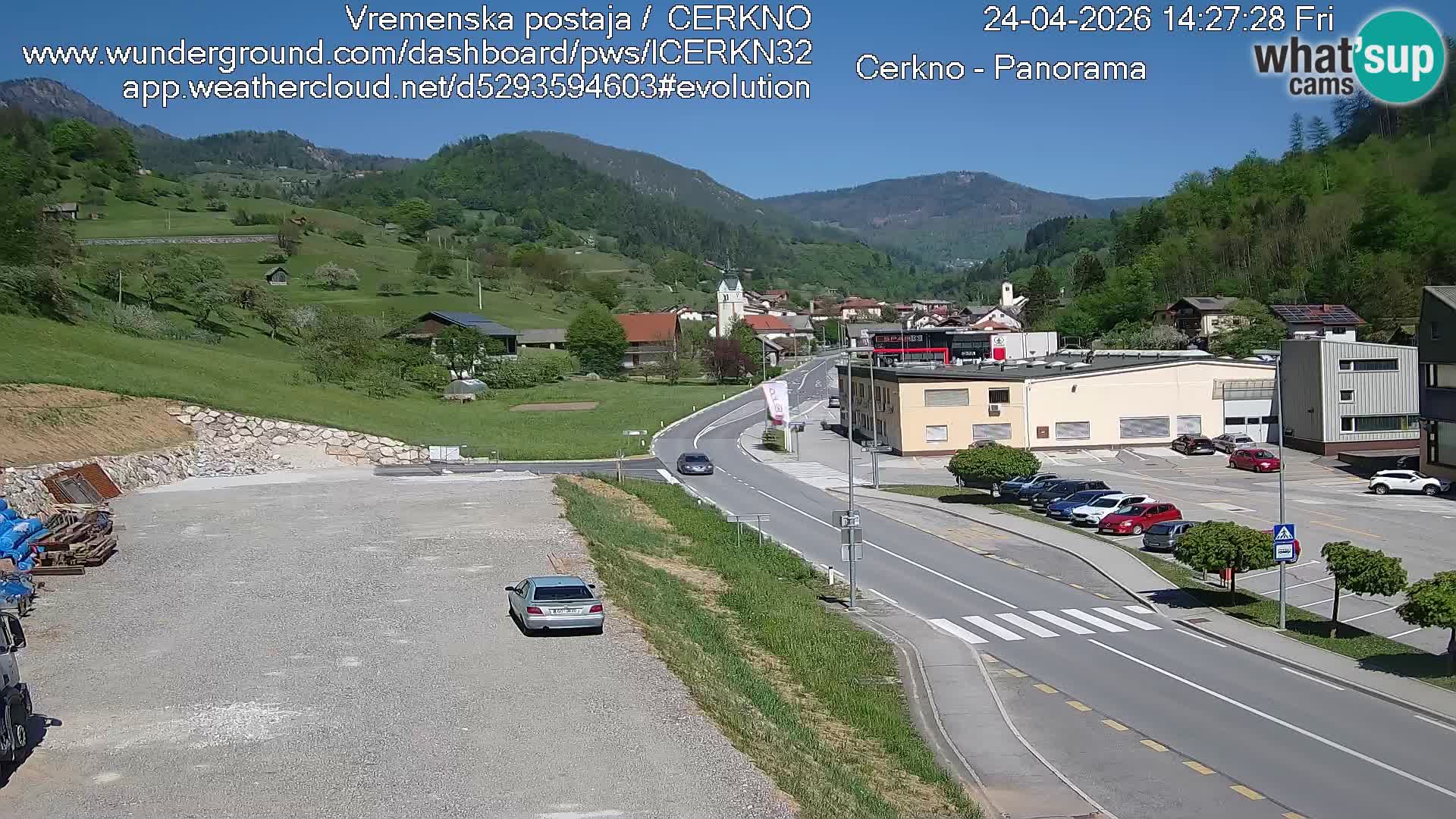Webcam en direct – Entrée de la ville de Cerkno