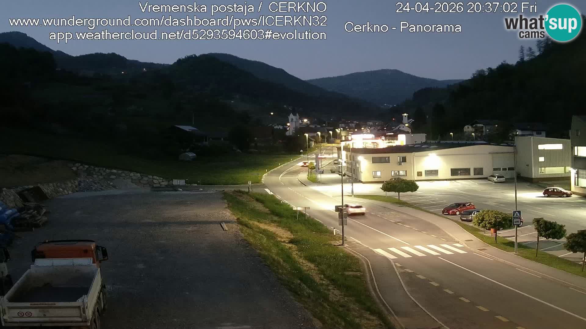 Cerkno city entrance Live Webcam
