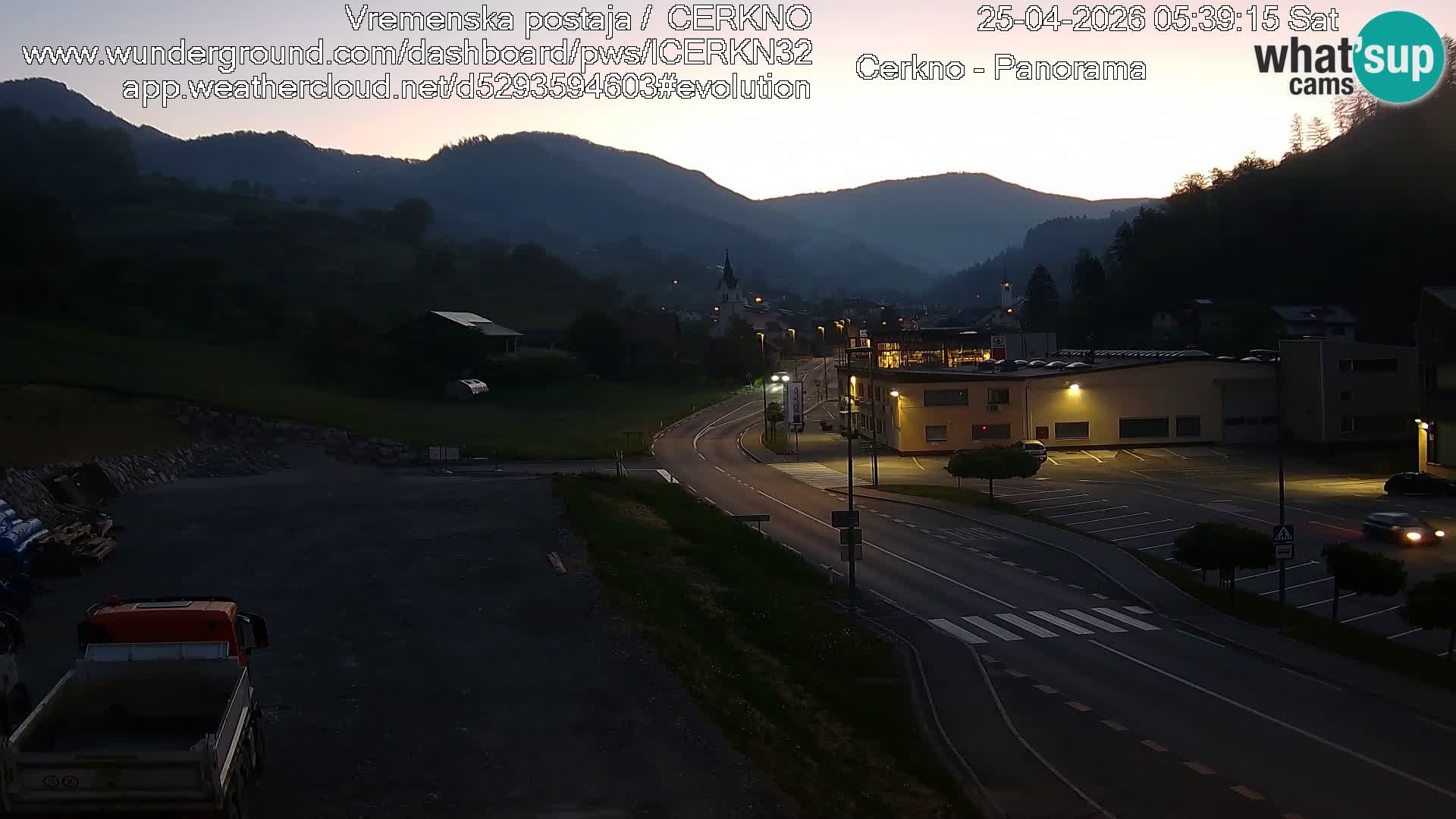 Cerkno city entrance Live Webcam