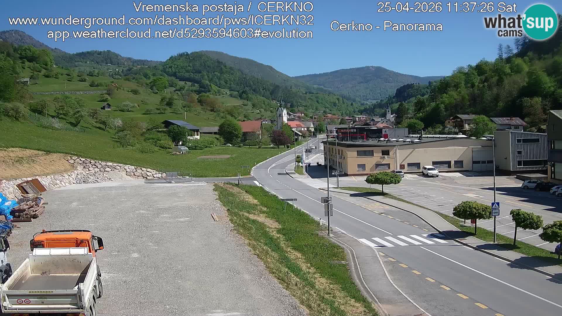 Cerkno entrada a la ciudad Webcam en vivo