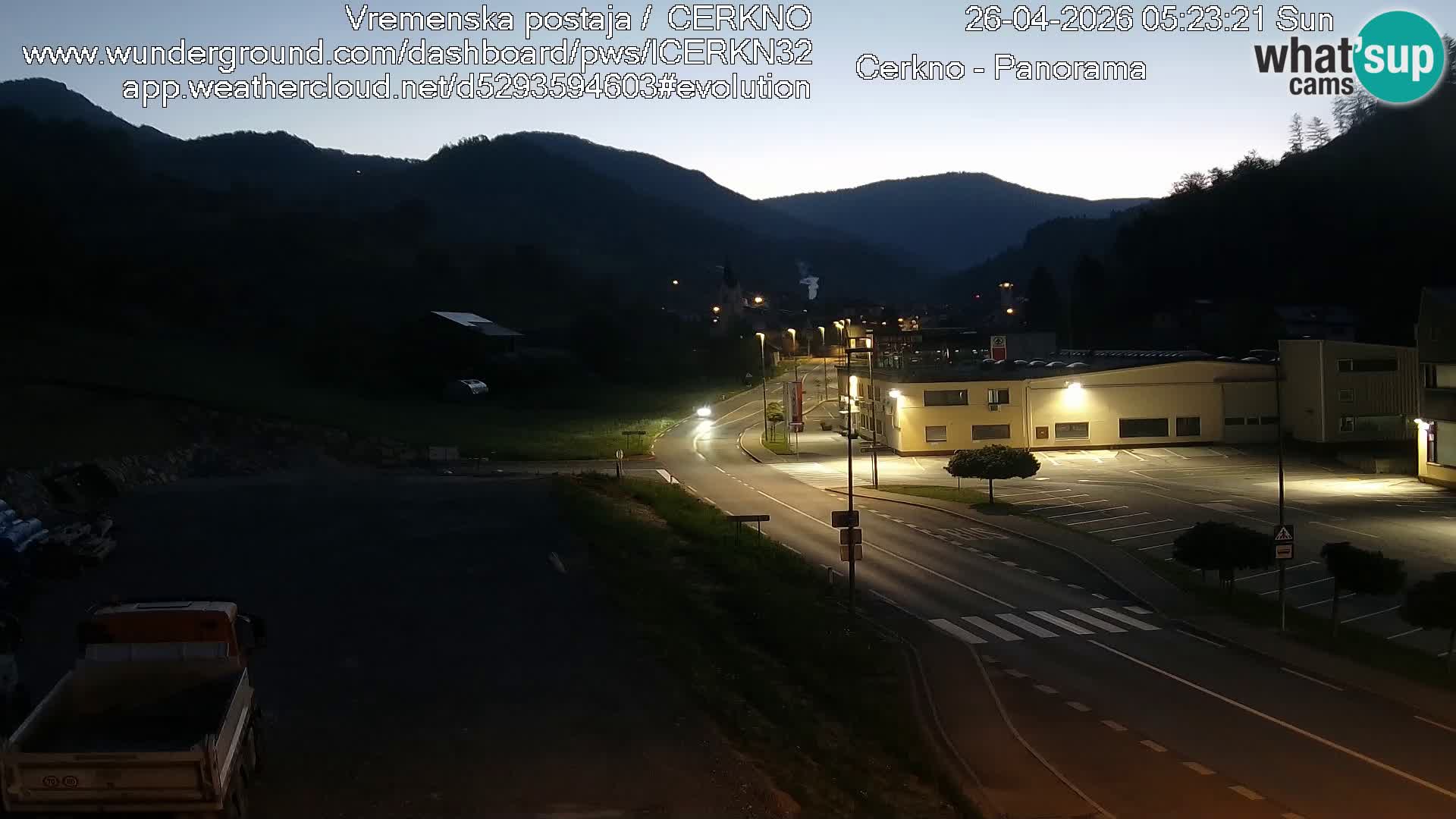 Cerkno city entrance Live Webcam