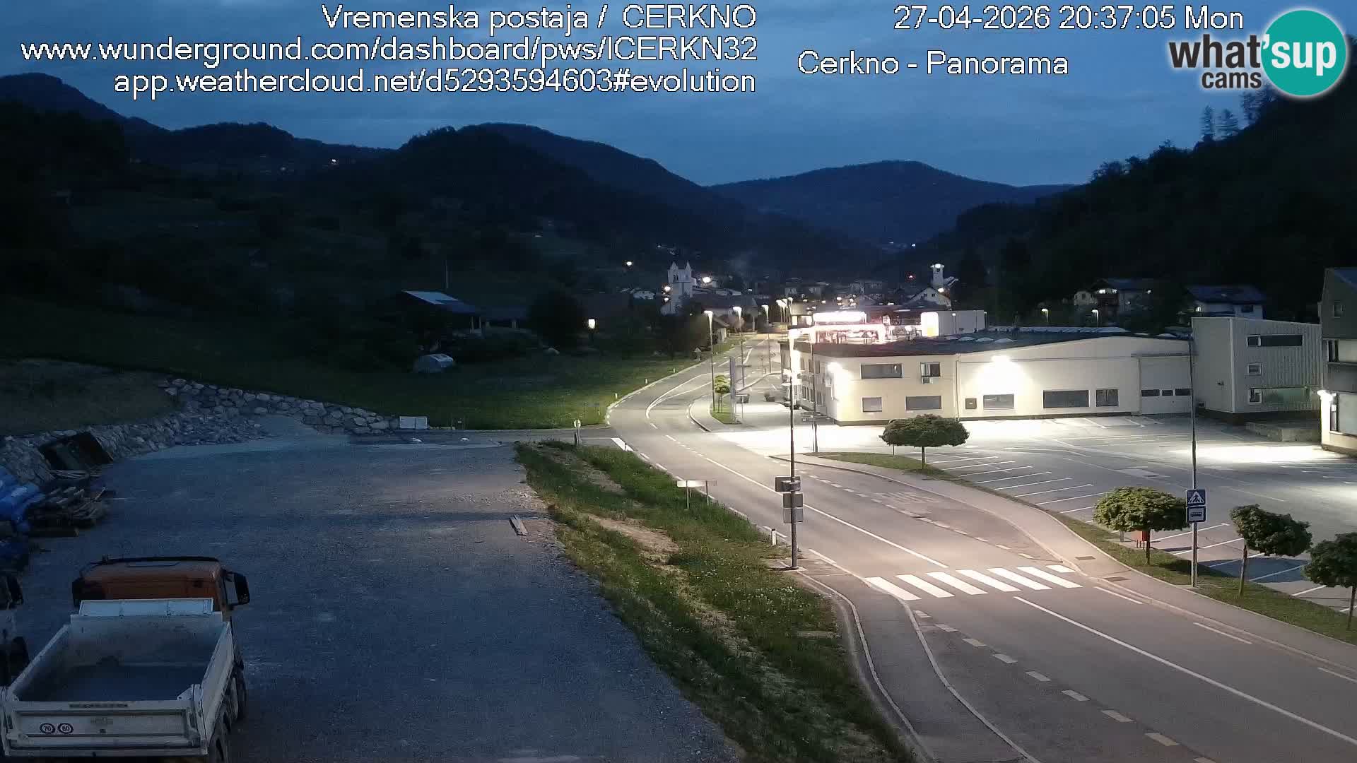 Cerkno city entrance Live Webcam