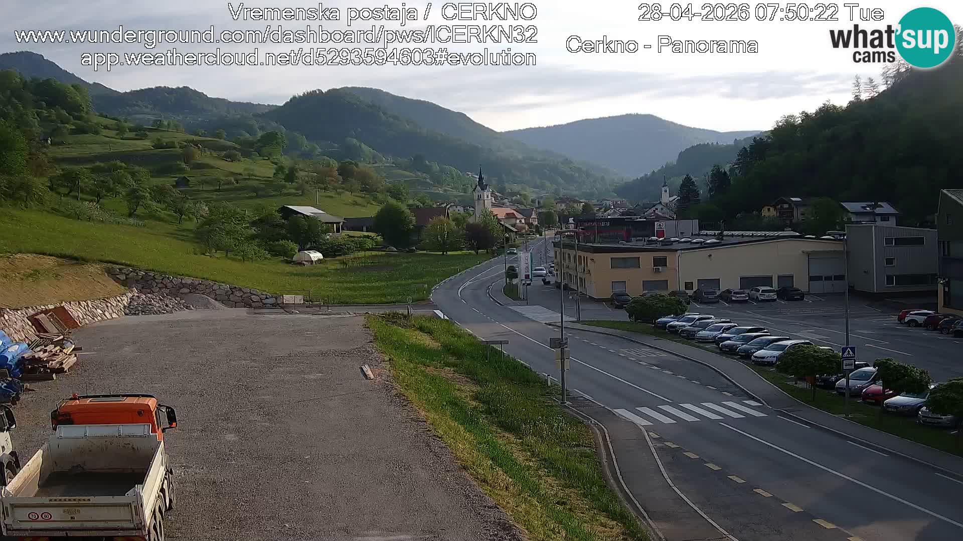 Cerkno city entrance Live Webcam
