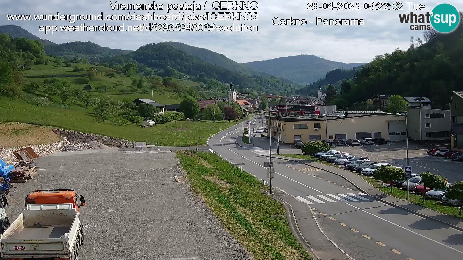 Cerkno entrada a la ciudad Webcam en vivo
