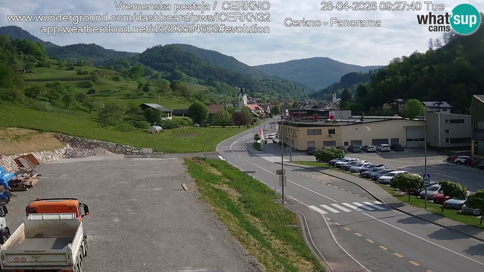 Cerkno city entrance Live Webcam