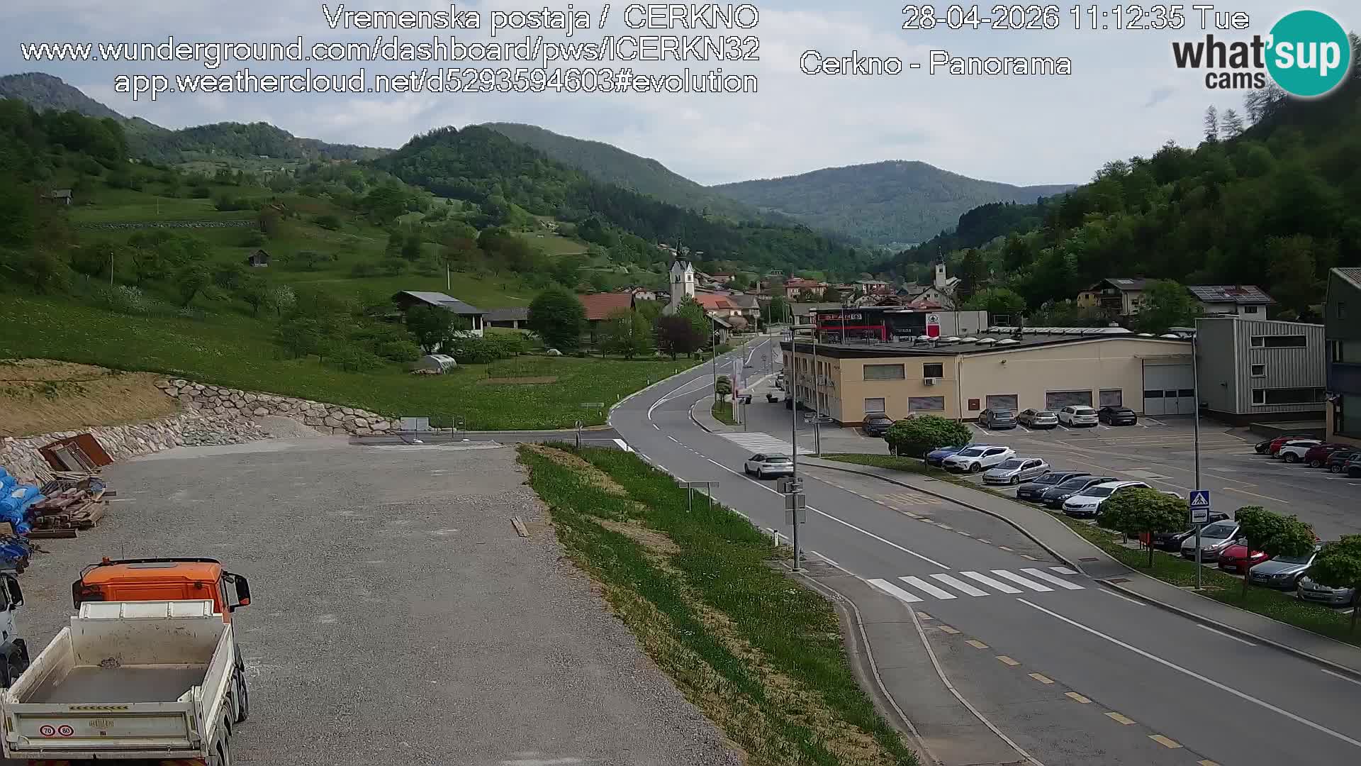 Cerkno entrada a la ciudad Webcam en vivo