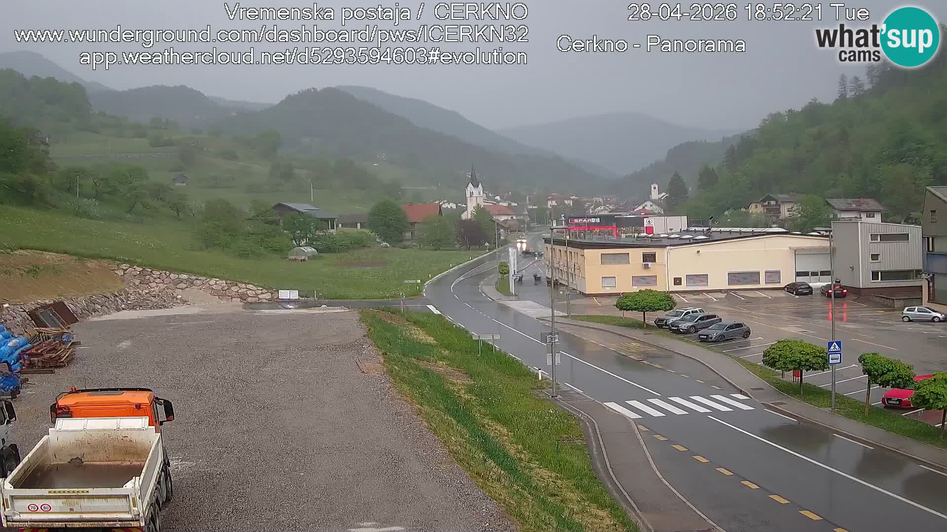 Cerkno city entrance Live Webcam