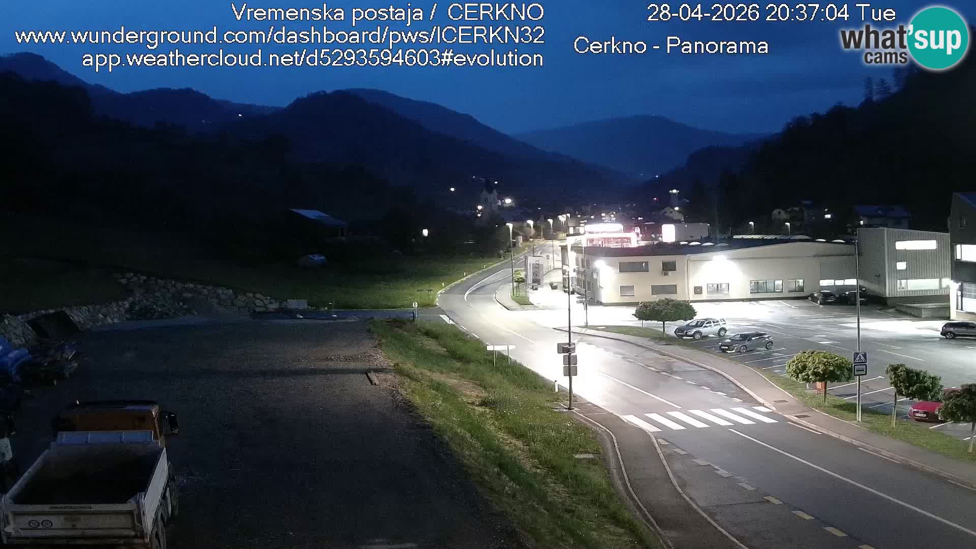 Webcam en direct – Entrée de la ville de Cerkno