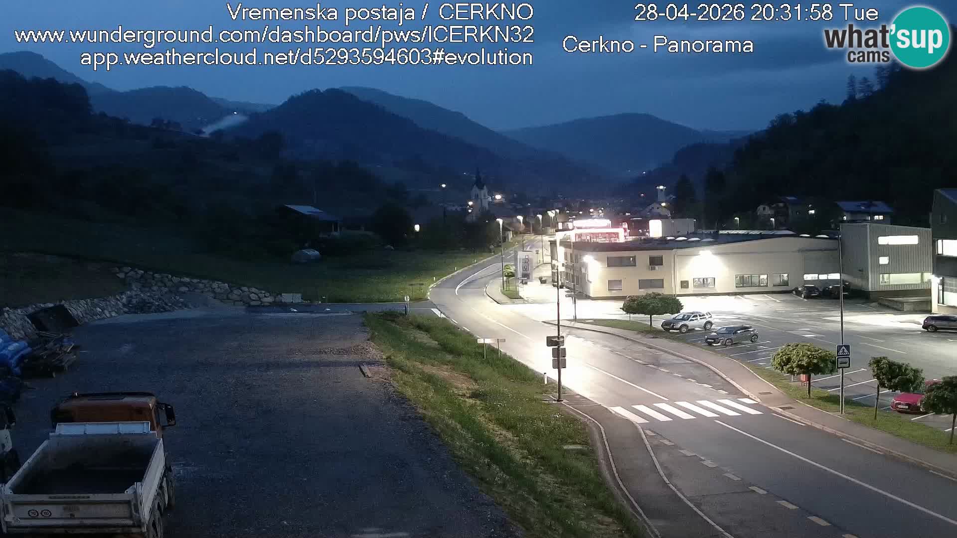 Cerkno city entrance Live Webcam