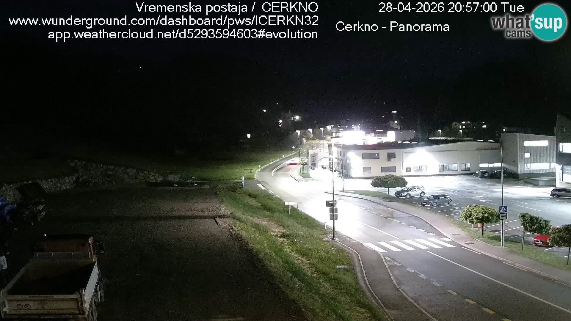 Webcam en direct – Entrée de la ville de Cerkno
