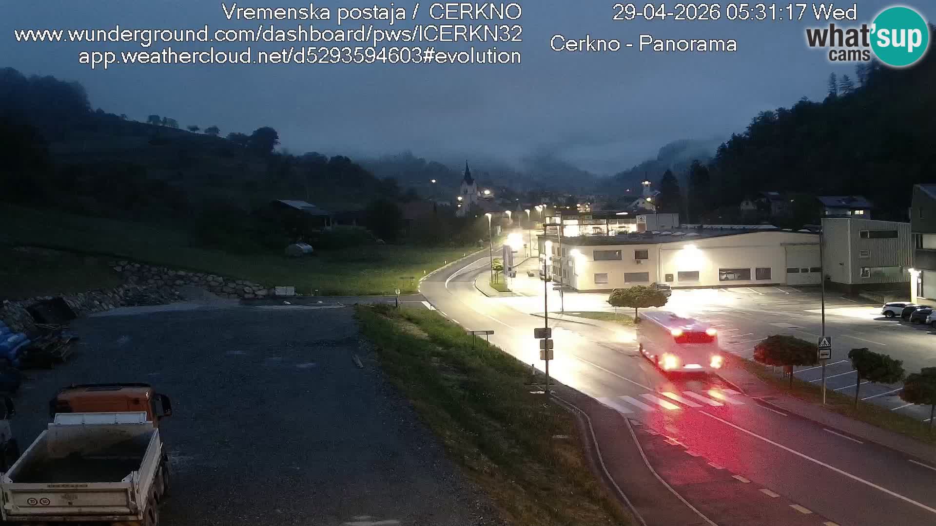 Cerkno city entrance Live Webcam