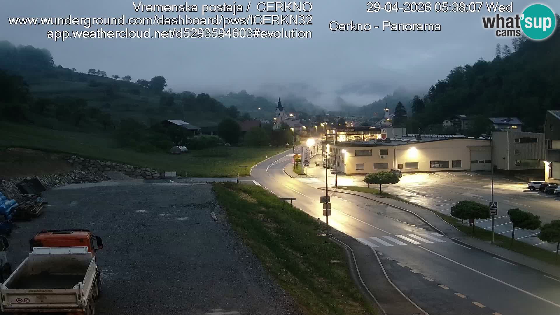 Cerkno entrada a la ciudad Webcam en vivo