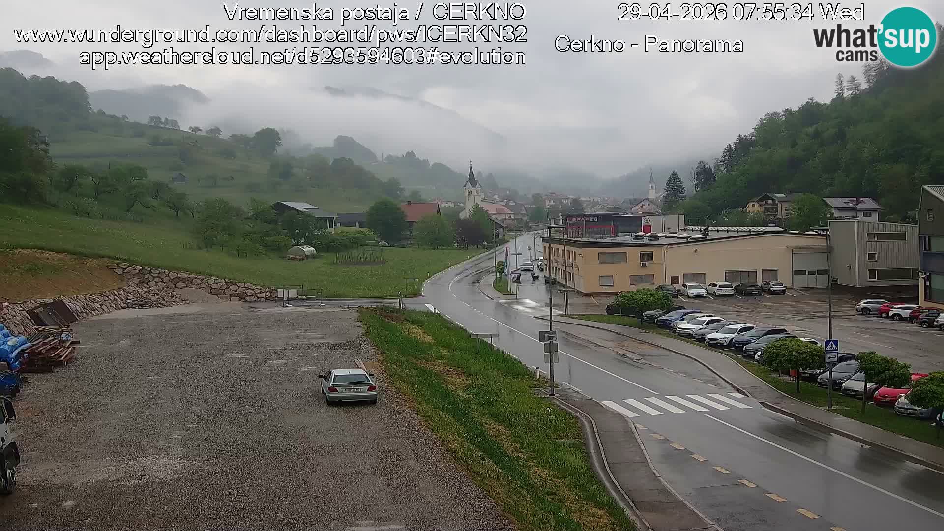 Webcam en direct – Entrée de la ville de Cerkno