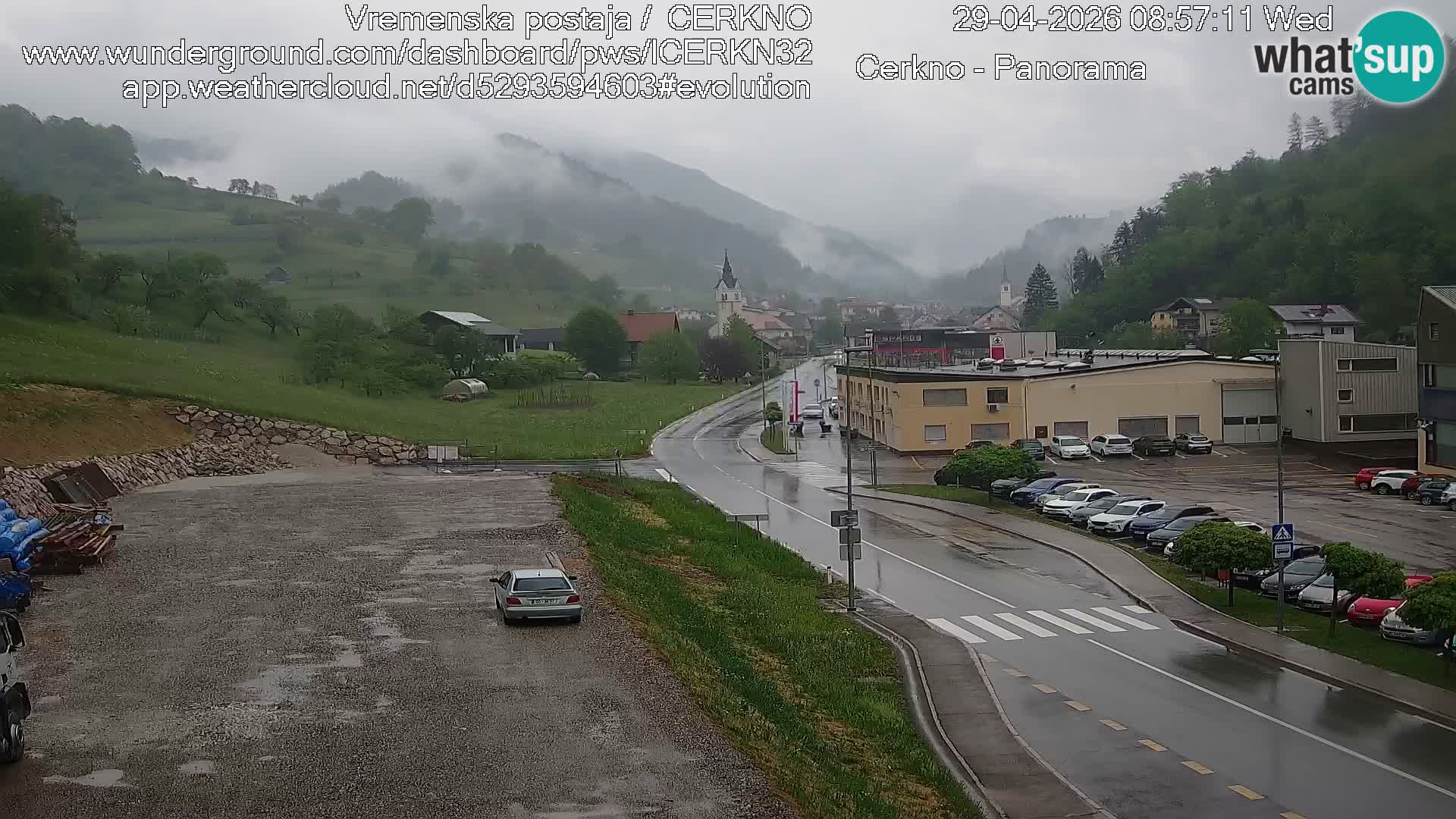 Cerkno city entrance Live Webcam