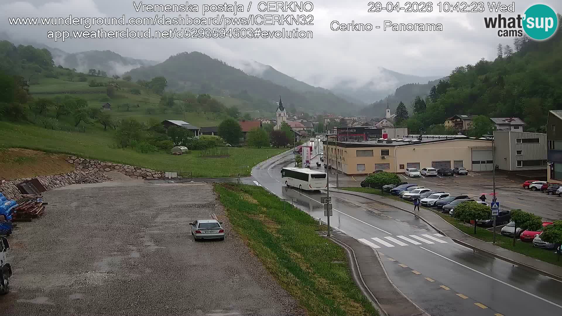 Cerkno city entrance Live Webcam