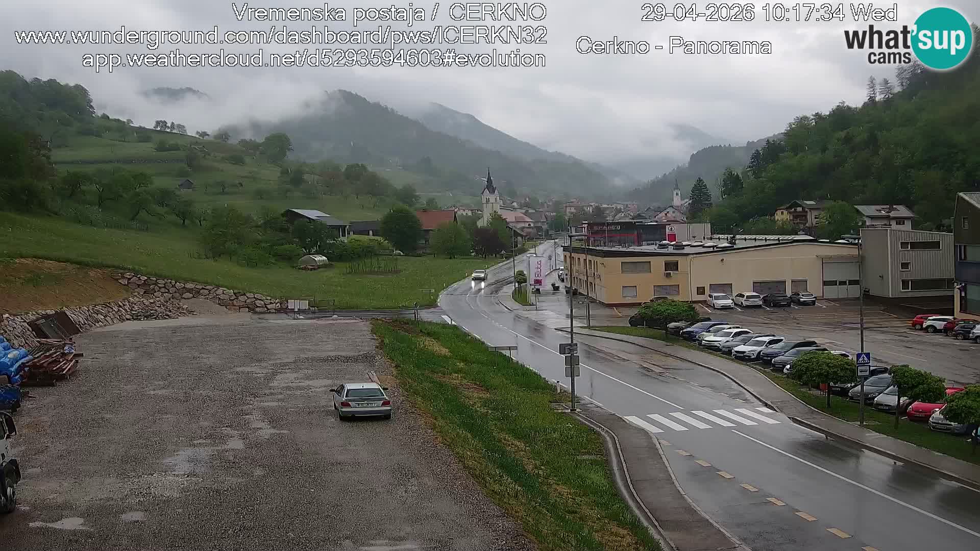 Cerkno entrada a la ciudad Webcam en vivo