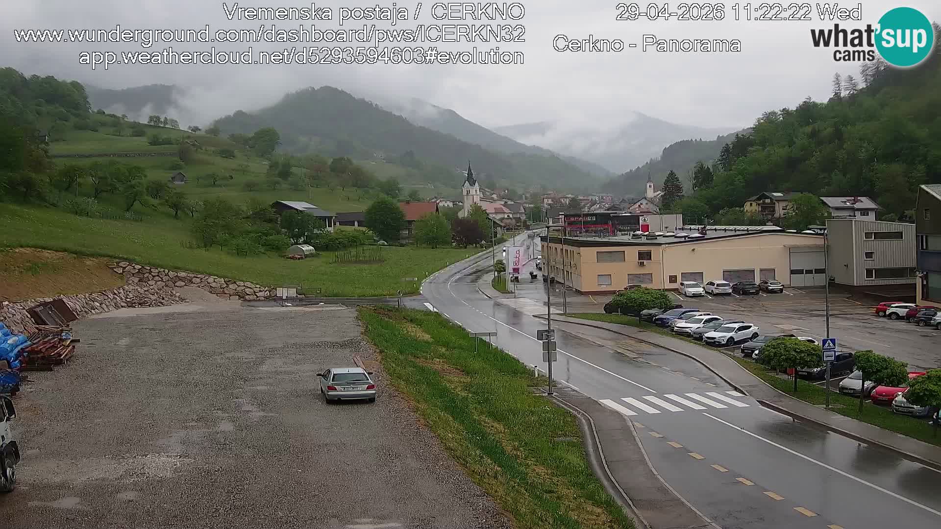 Cerkno entrada a la ciudad Webcam en vivo