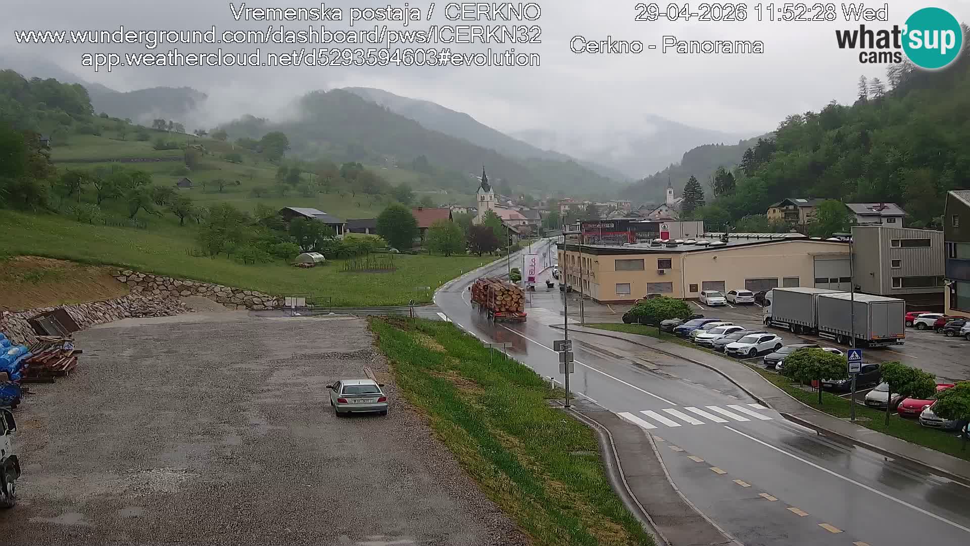 Cerkno city entrance Live Webcam