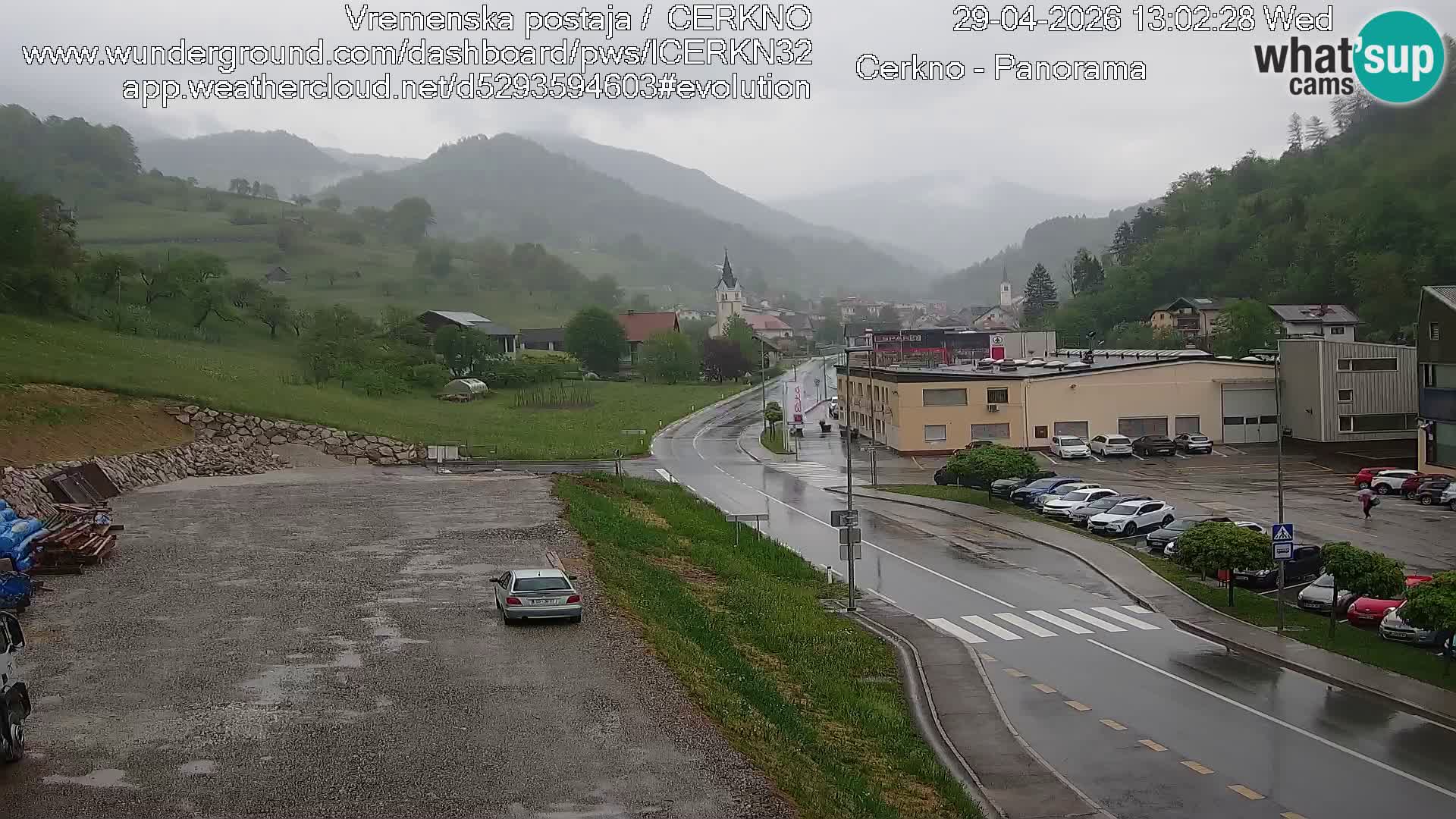 Cerkno city entrance Live Webcam