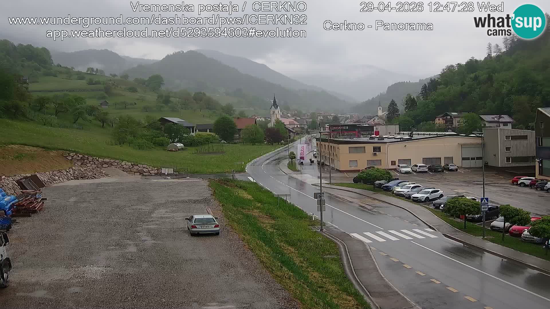 Cerkno city entrance Live Webcam