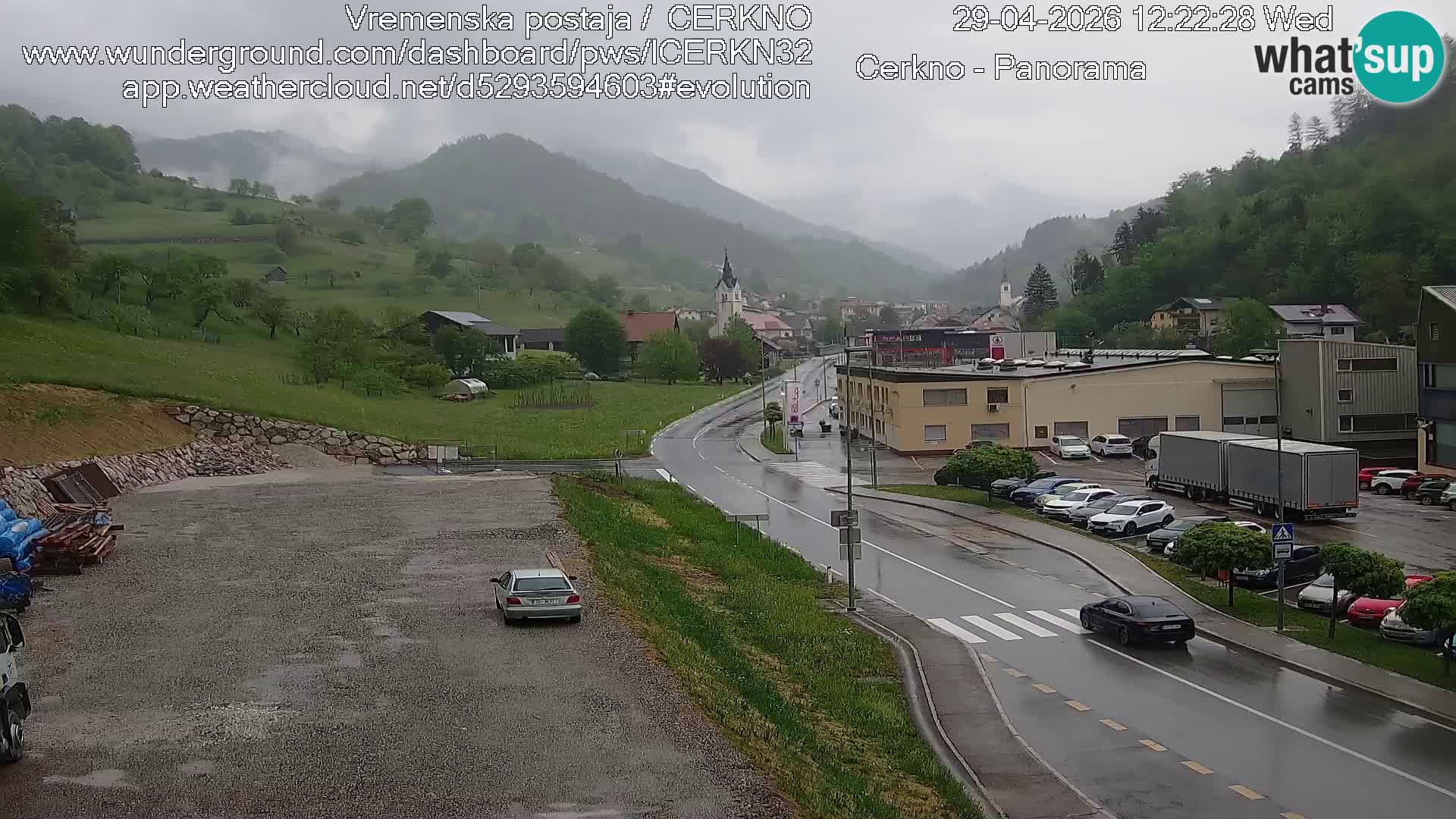 Cerkno city entrance Live Webcam