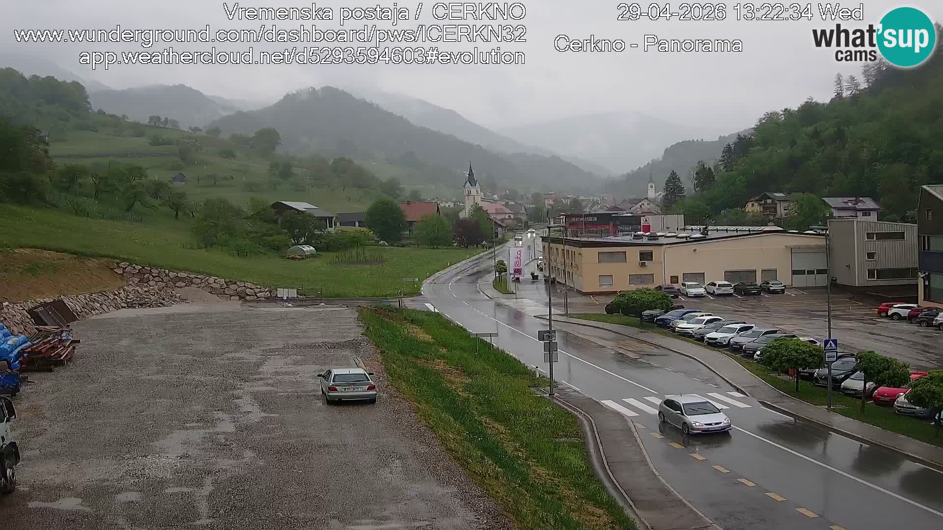 Cerkno city entrance Live Webcam