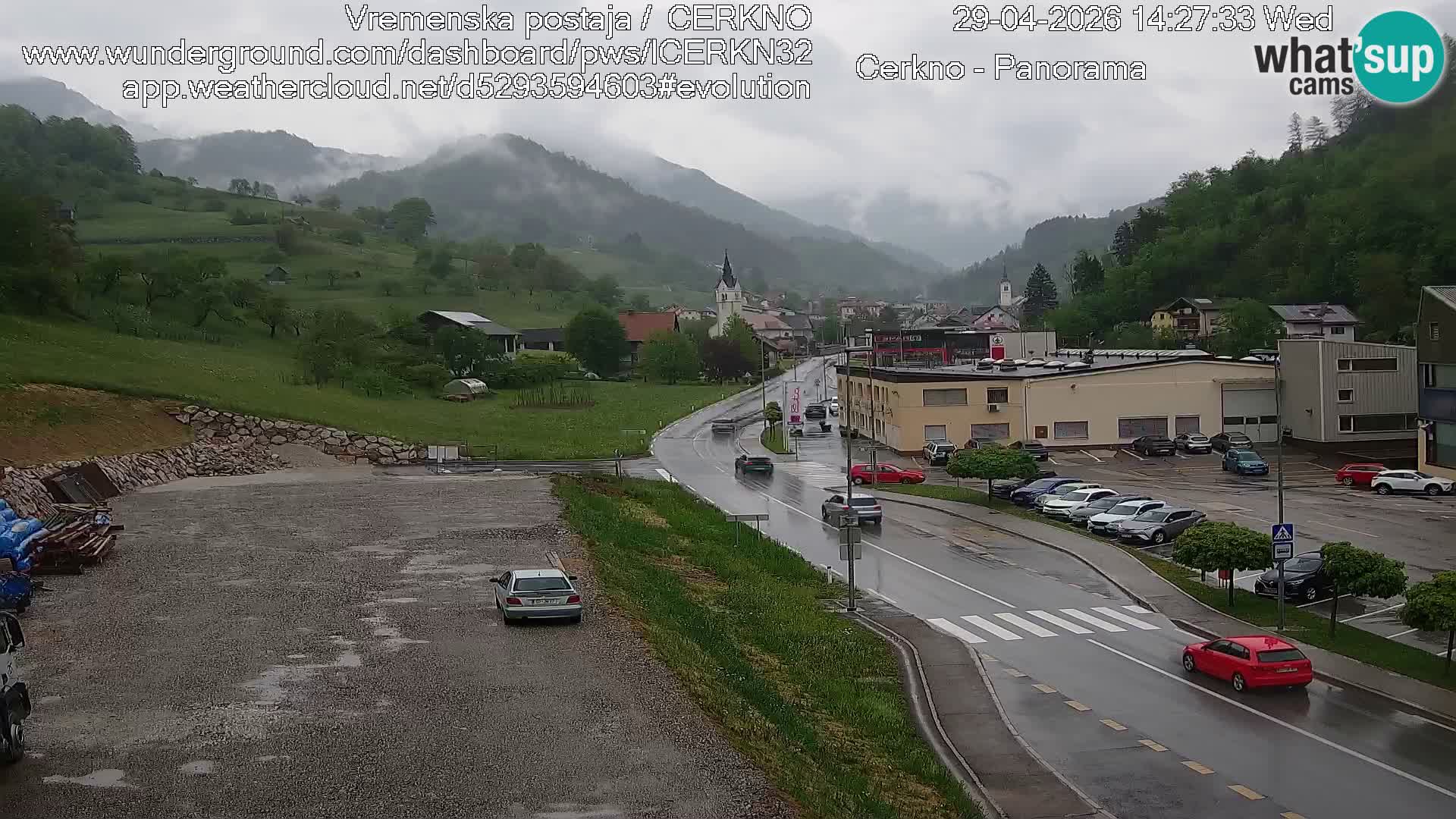 Cerkno city entrance Live Webcam