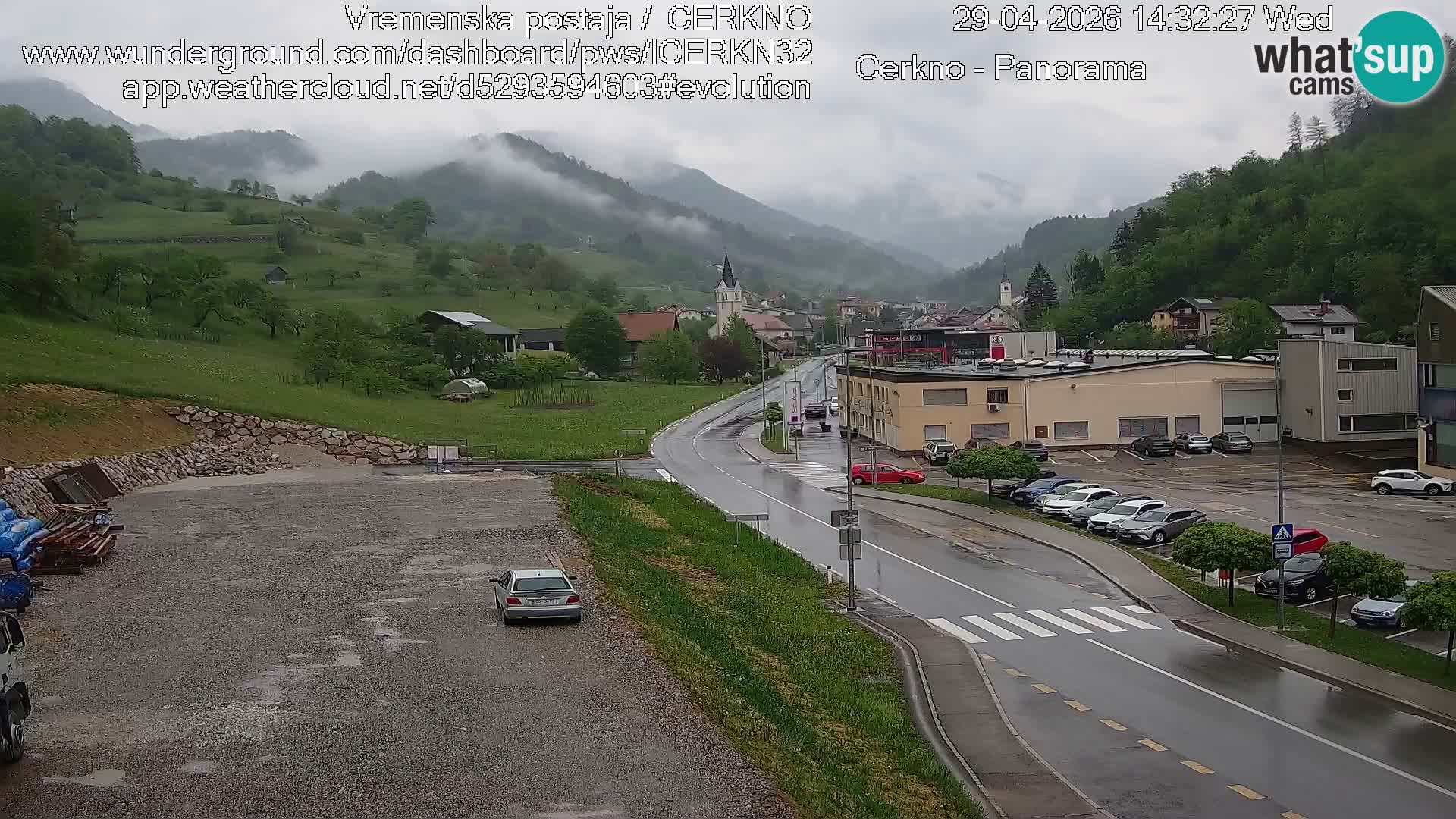 Cerkno entrada a la ciudad Webcam en vivo