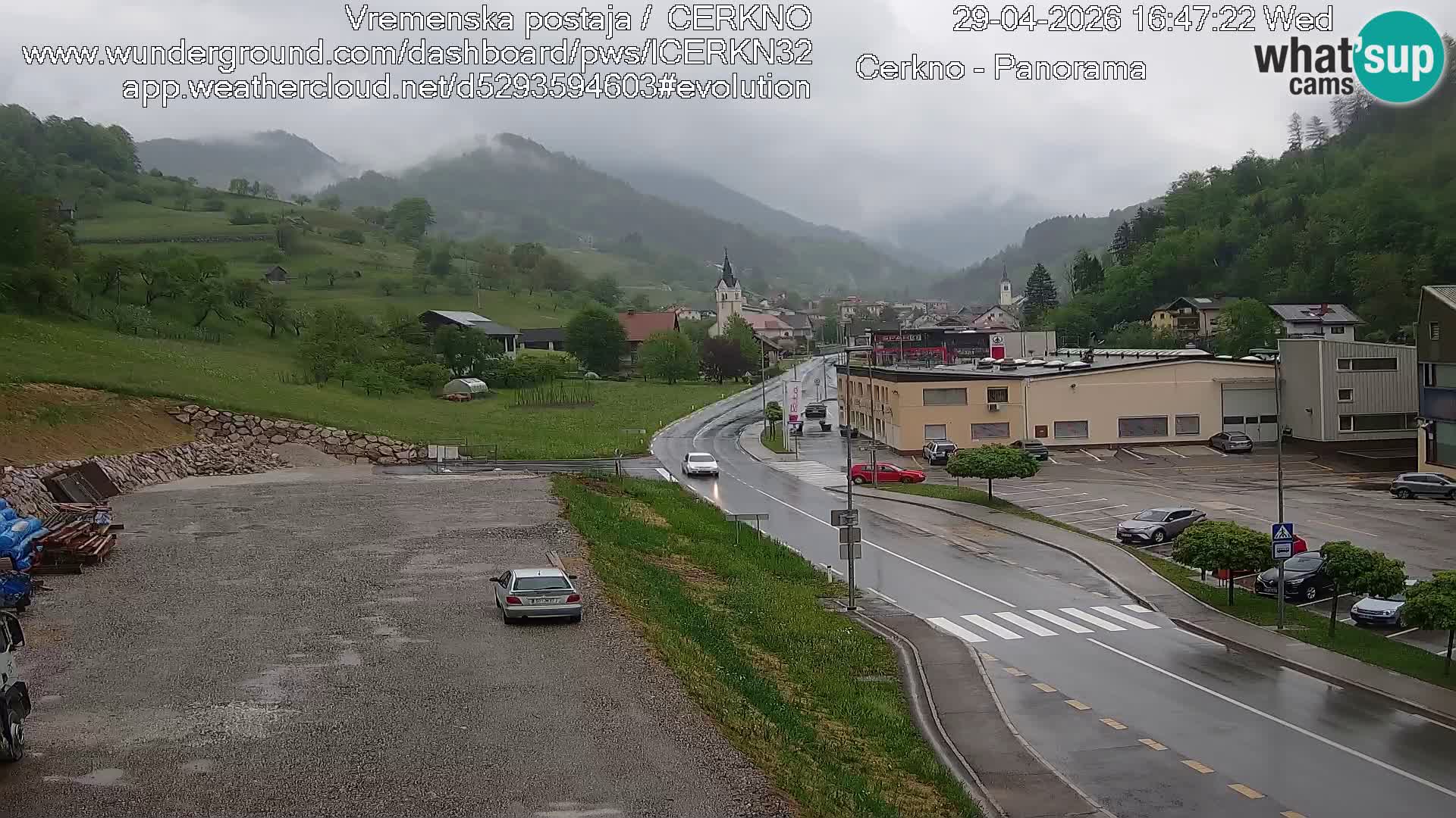 Cerkno city entrance Live Webcam